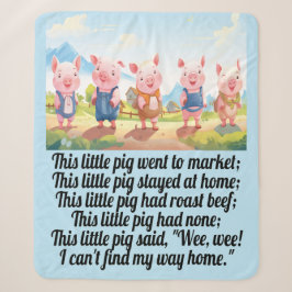 Fünf kleine Schweine - Kinderzimmer Rhyme Sherpa B Sherpadecke