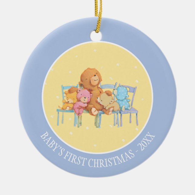 Fünf knuddelig und bunt betrifft Stühle Keramik Ornament (Vorne)