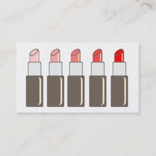 Fünf Lipsticks Makeup Artist Business Card Visitenkarte