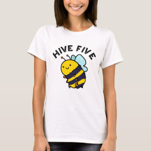 Fünf lustige High Five Bee Pun T-Shirt
