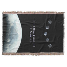 Fünf Mond-Phasen-Raum und Planeten-Erde