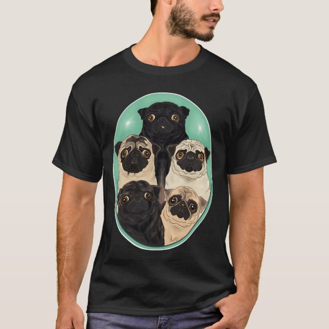Fünf Möpse von FivePugs T-Shirt (Vorderseite)