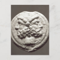 Fünf Münzen, die Janus, Jupiter darstellen