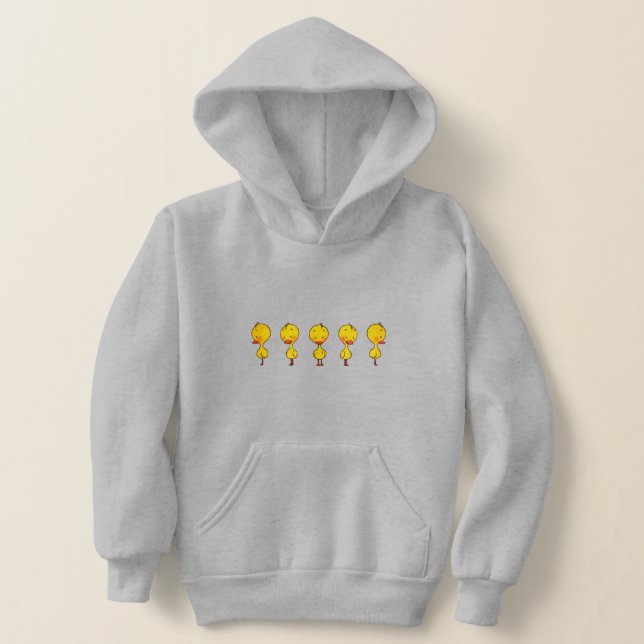 Fünf Niedliche Cartoon-Gelbente Hoodie (Ablage )