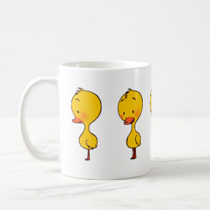 Fünf Niedliche Cartoon-Gelbente Kaffeetasse