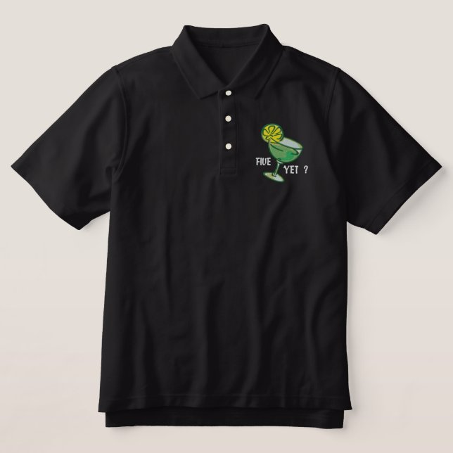 "FÜNF NOCH" MÄNNERES POLO-SHIRT (Design Vorderseite)