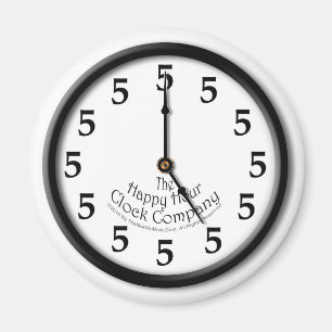 FÜNF O'CLOCK CLOCK MAGNET