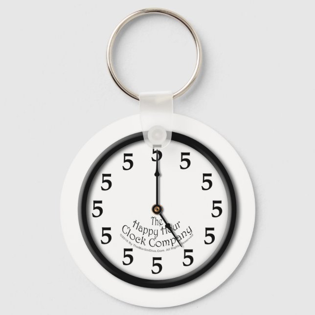 FÜNF O'CLOCK CLOCK SCHLÜSSELANHÄNGER (Vorderseite)