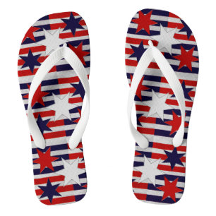 Fünf Patriotische Stars und Streifen Flip Flops