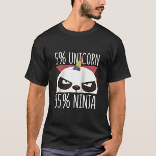 Fünf Pervent Einhorn 95 Prozent Ninja Pan T-Shirt