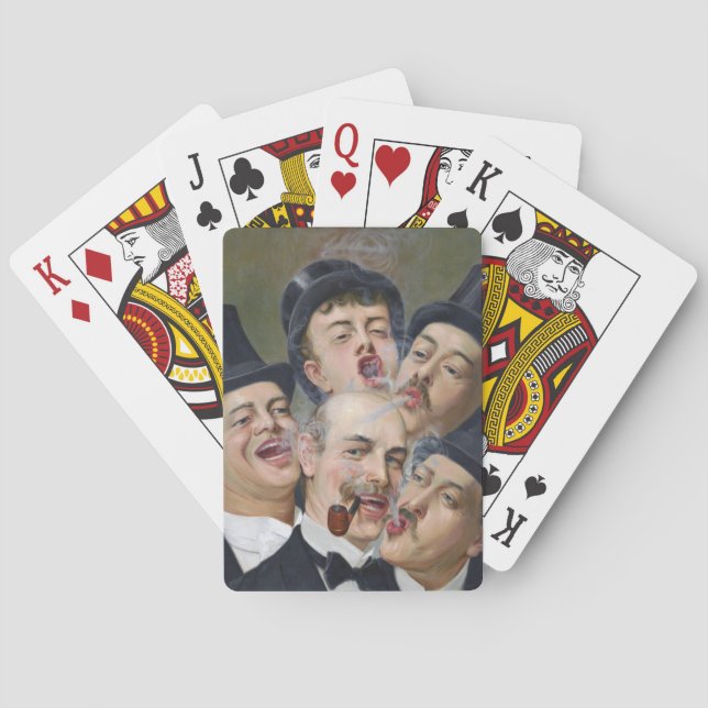 Fünf Raucher Spielkarten (Rückseite)