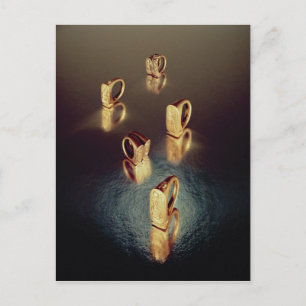 Fünf Ringe aus dem Grab von Tutankhamun Postkarte