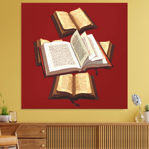 Fünf Ringe Das Pentateuch-Schablonenmotiv 5 Leinwanddruck