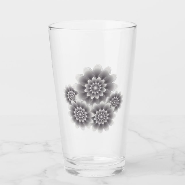 Fünf silberne Blume Glas (Vorderseite)