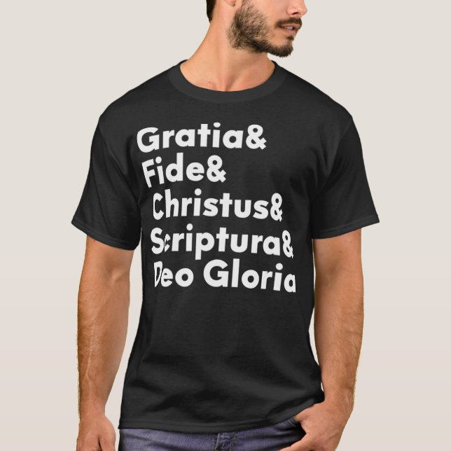Fünf Solas der Reformation  T-Shirt (Vorderseite)