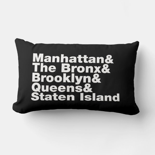 Fünf Städte ~ New York City Lendenkissen (Vorderseite)