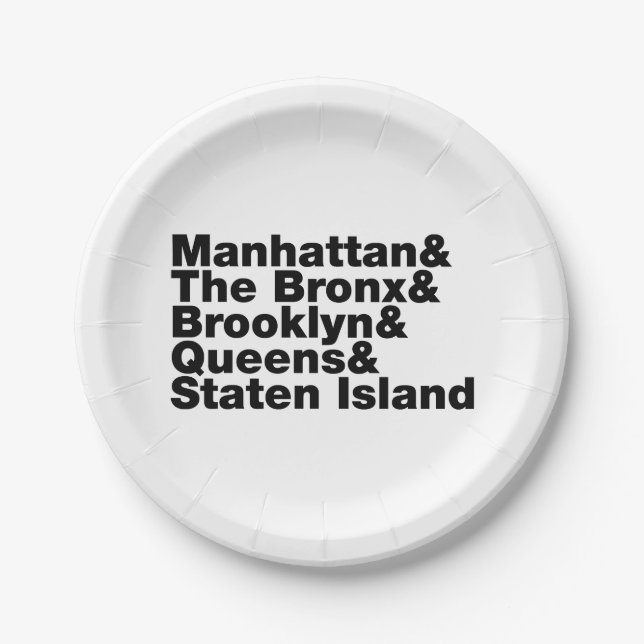Fünf Städte ~ New York City Pappteller (Vorderseite)