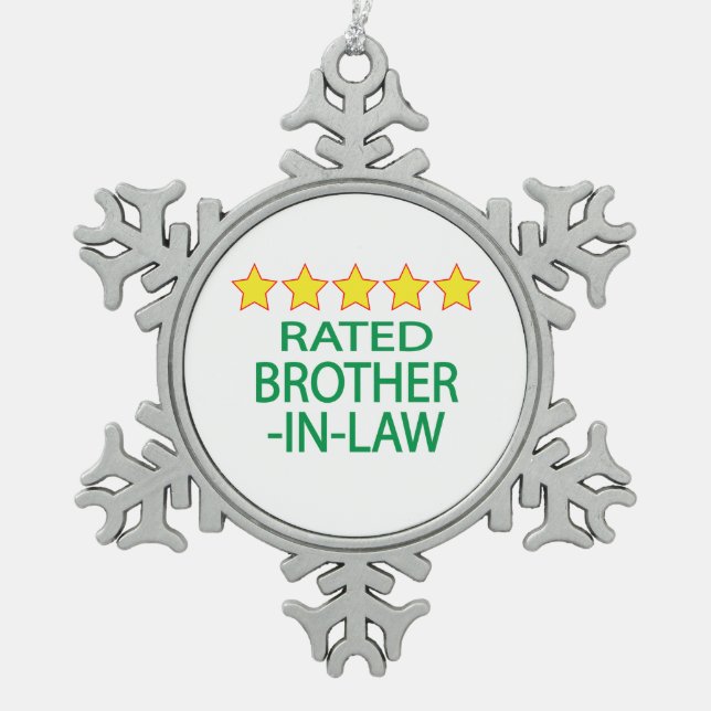 Fünf-Sterne-Bruderschaft Schneeflocken Zinn-Ornament (Vorderseite)