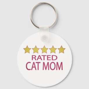 Fünf-Sterne-Cat-Mama Schlüsselanhänger