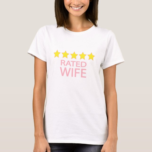 Fünf-Sterne-Ehefrau T-Shirt (Vorderseite)