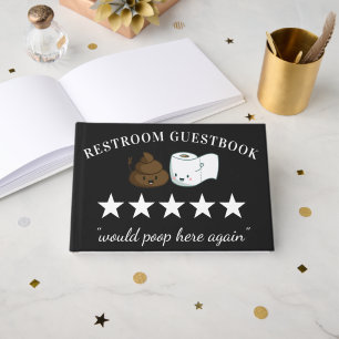 Fünf Sterne   Funny Bathroom Guest Book Gästebuch