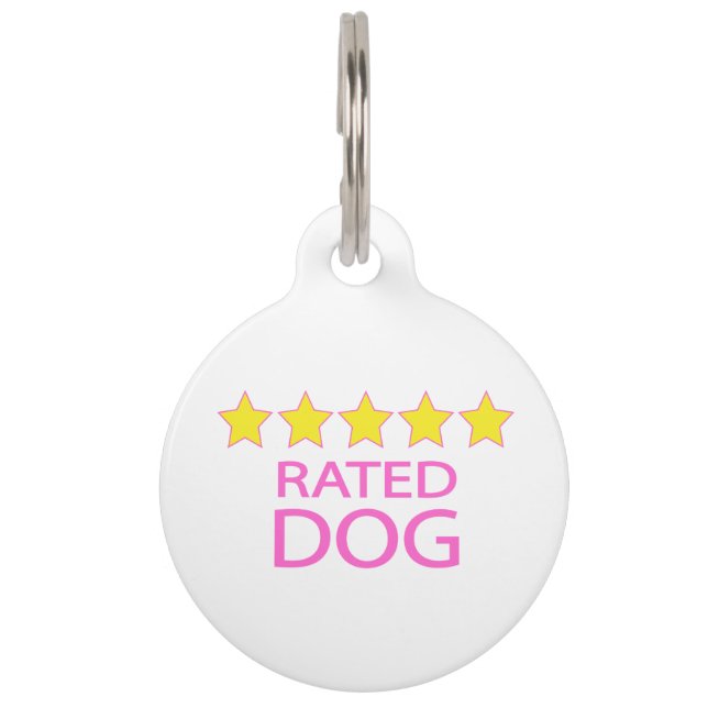 Fünf-Sterne-Hund Haustiermarke (Vorderseite)