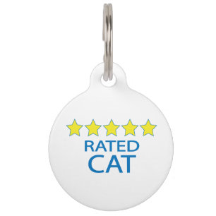 Fünf-Sterne-Katze Haustiermarke