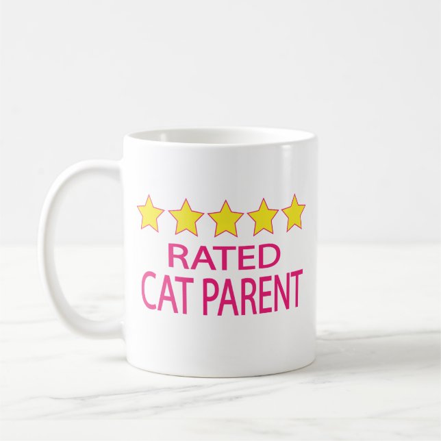 Fünf-Sterne-Katze Kaffeetasse (Links)