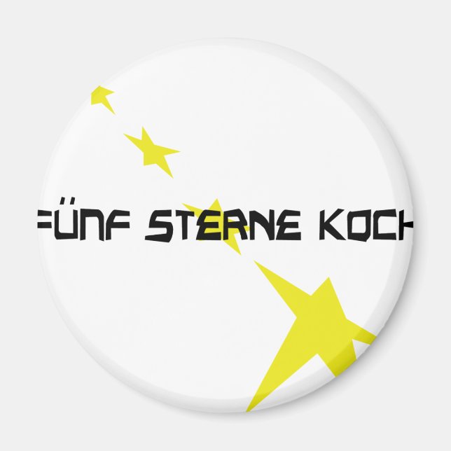fünf Sterne Koch Ikone Magnet (Vorne)
