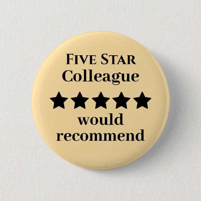 Fünf-Sterne-Kollegen-Button-Abzeichen Empfohlen Button (Vorderseite)