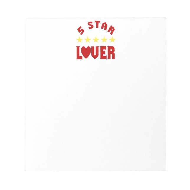 Fünf-Sterne-Lover Notizblock (Vorderseite)