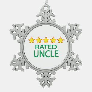 Fünf-Sterne-Onkel Schneeflocken Zinn-Ornament