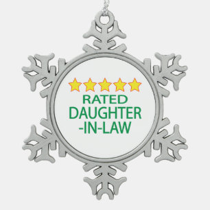 Fünf-Sterne-Tochter Schneeflocken Zinn-Ornament