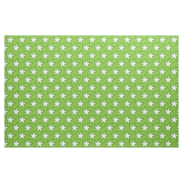 Fünf Sternenmuster auf grünem Hintergrund Stoff (Yard (91,4 cm))