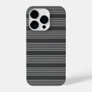 Fünf Streifen, grau und kohlefrei iPhone 14 Pro Hülle