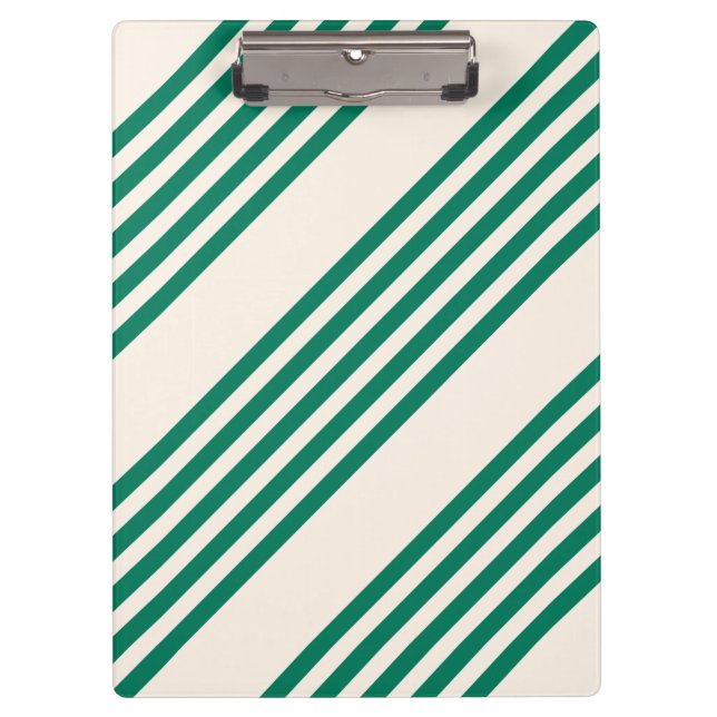 Fünf Streifen, grün und beige Klemmbrett (Vorderseite)