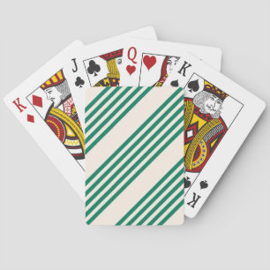 Fünf Streifen, grün und beige Spielkarten