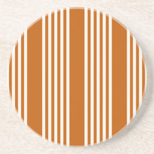 Fünf Streifen in Beige und Orange Getränkeuntersetzer
