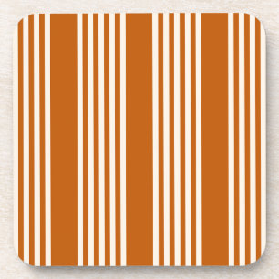 Fünf Streifen in Beige und Orange Getränkeuntersetzer