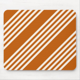 Fünf Streifen in Beige und Orange Mousepad