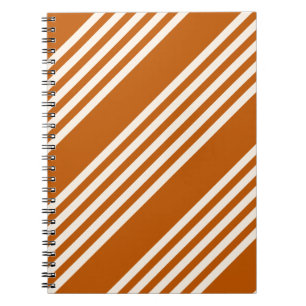Fünf Streifen in Beige und Orange Notizblock