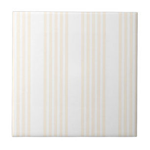Fünf Streifen in Beige und Weiß Fliese