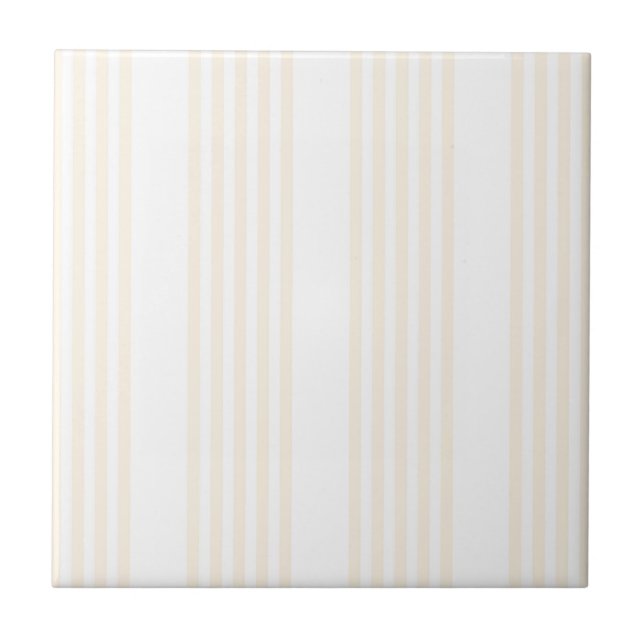 Fünf Streifen in Beige und Weiß Fliese (Vorderseite)
