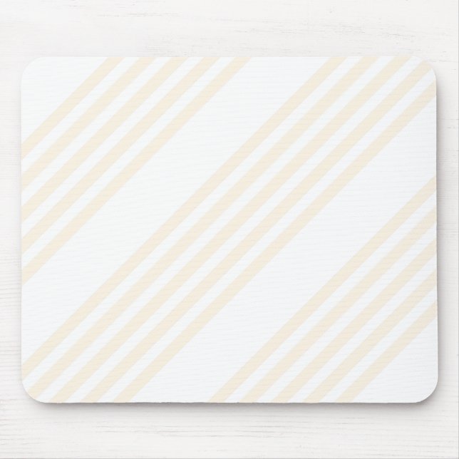 Fünf Streifen in Beige und Weiß Mousepad (Vorne)
