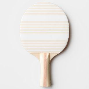 Fünf Streifen in Beige und Weiß Tischtennis Schläger