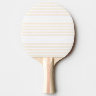 Fünf Streifen in Beige und Weiß Tischtennis Schläger