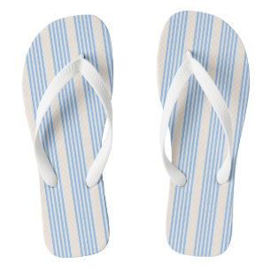 Fünf Streifen in Blau und Beige Flip Flops