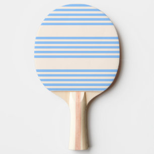 Fünf Streifen in Blau und Beige Tischtennis Schläger
