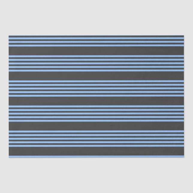 Fünf Streifen in Blau und Kohle Seidenpapier (Vorderseite)