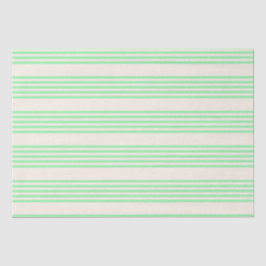 Fünf Streifen in grün und beige Seidenpapier